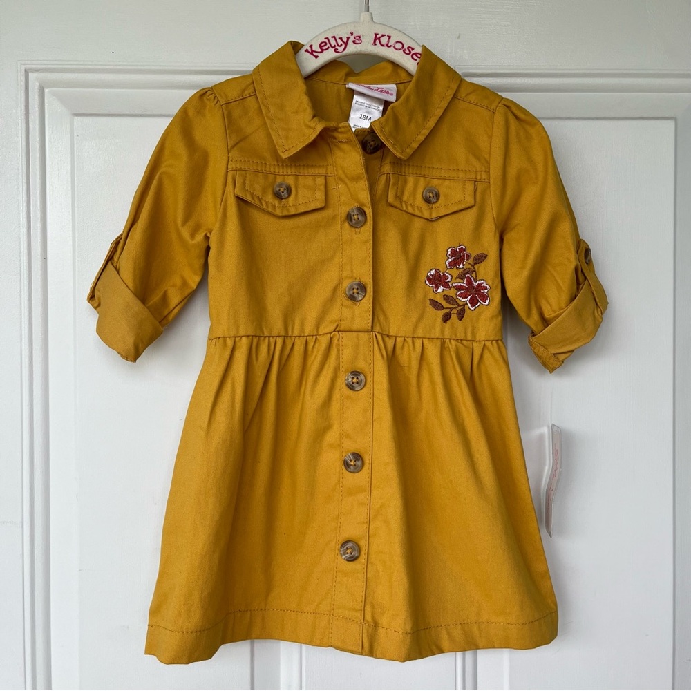 •Little Lass• NWT Dress with Embroidered Flowers - Size 18 Months
